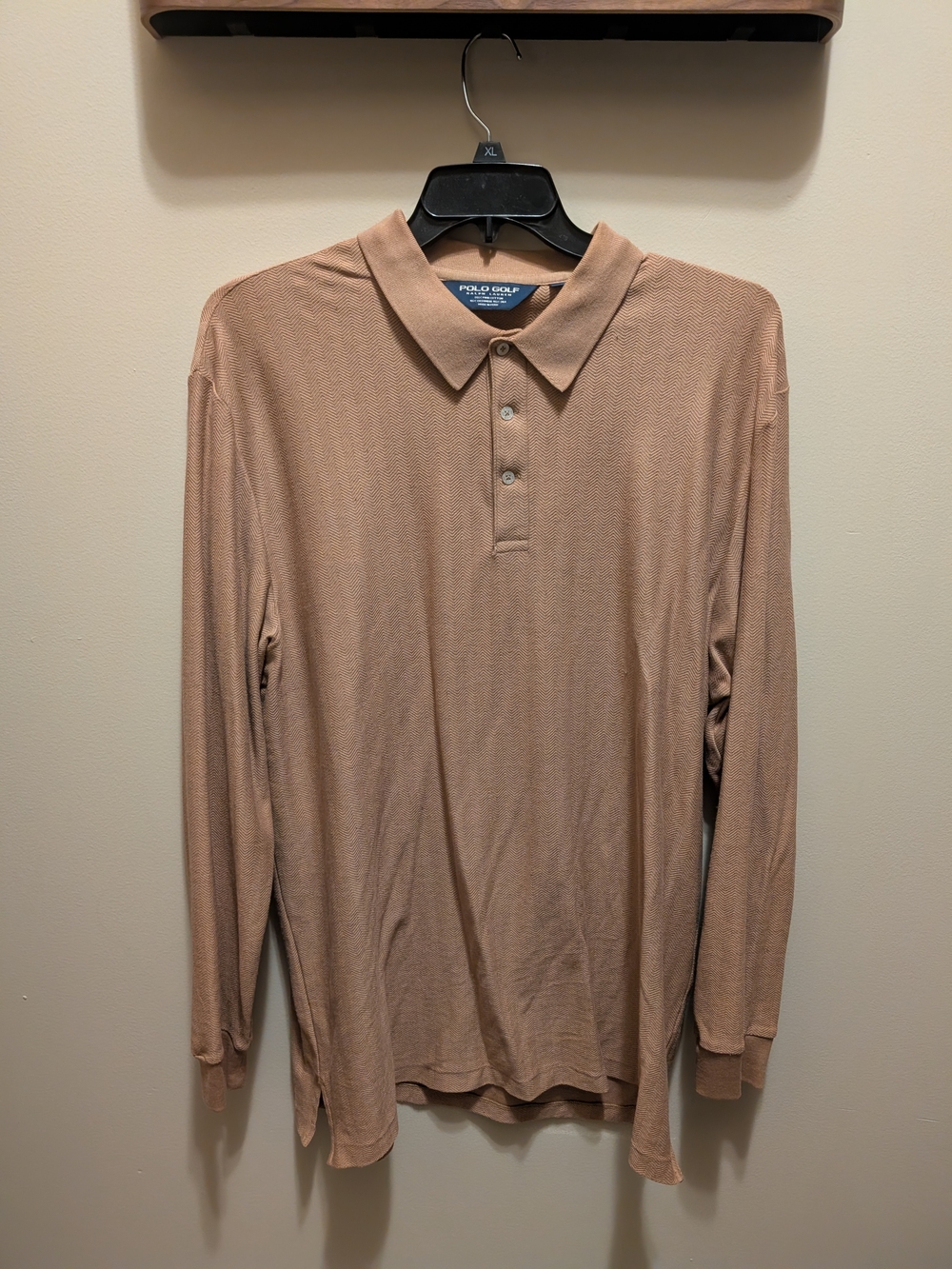 Polo Golf Long-Sleeve Polo Shirt - Tan